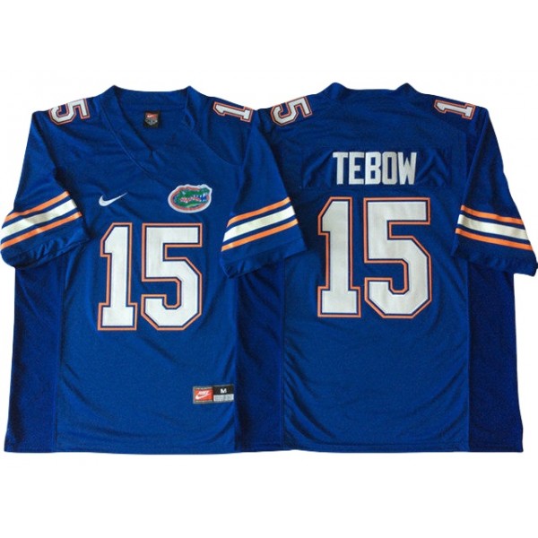 NCAA Florida Gators #15 Tim Tebow Blue College Football Jersey