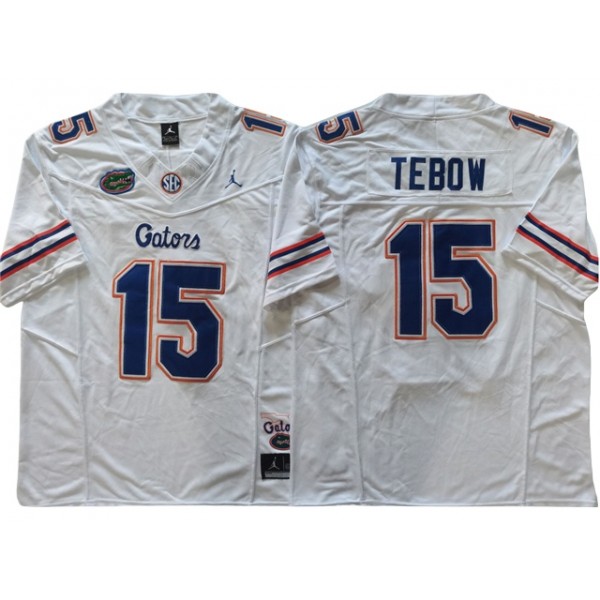 Florida Gators #15 Tim Tebow White College Football F.U.S.E. Limited Jersey