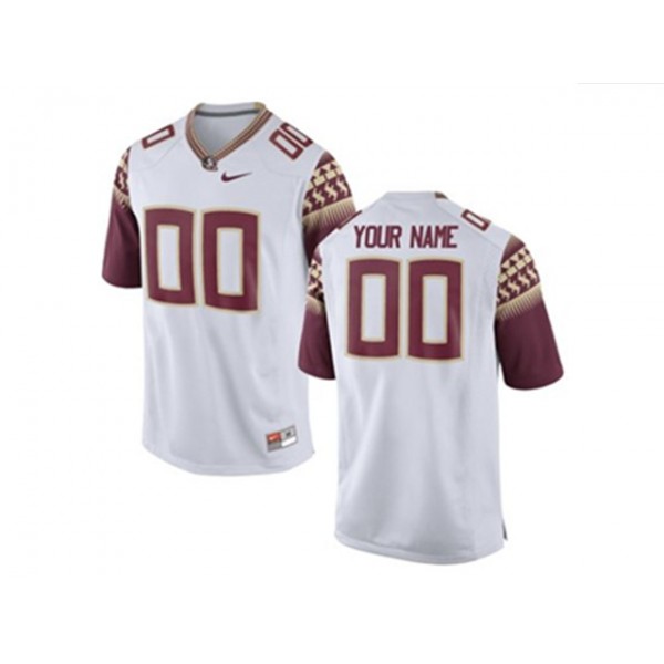 Florida State Seminoles #00 White College Football Custom Jersey