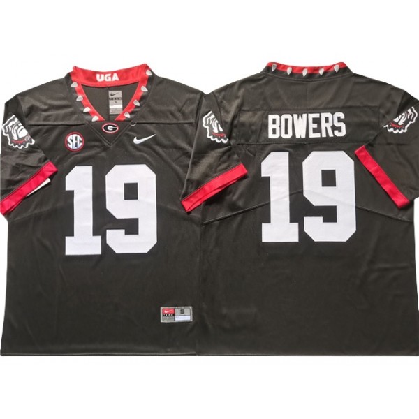 NCAA Georgia Bulldogs #19 Brock Bowers Alternate Black College Football Limited Jersey