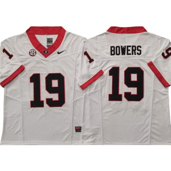 NCAA Georgia Bulldogs #19 Brock Bowers White College Football F.U.S.E. Limited Jersey