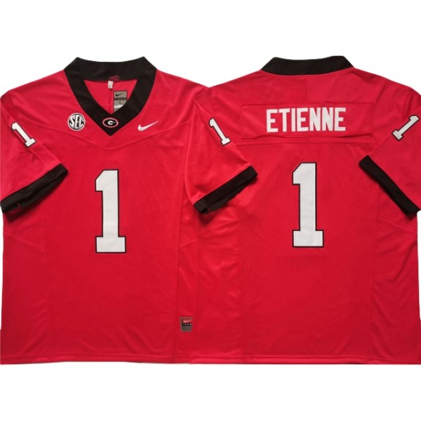 NCAA Georgia Bulldogs #1 Trevor Etienne Red College Football F.U.S.E. Limited Jersey