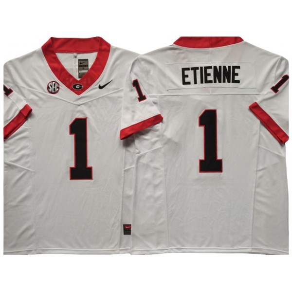 NCAA Georgia Bulldogs #1 Trevor Etienne White College Football F.U.S.E. Limited Jersey