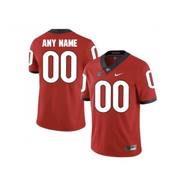 NCAA Georgia Bulldogs #00 Red College Football Custom Jersey