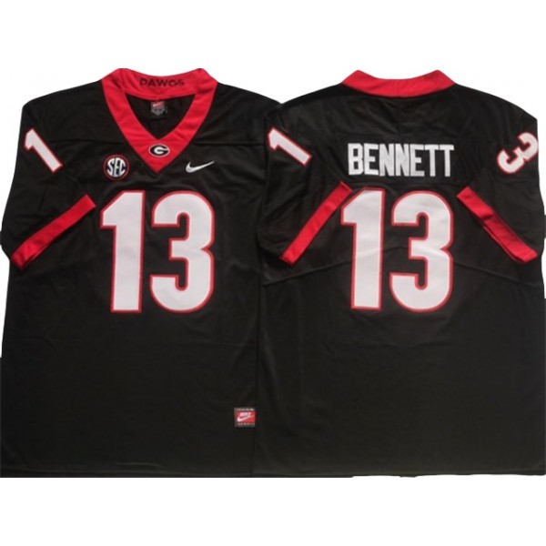 NCAA Georgia Bulldogs #13 Stetson Bennett Black College Football Jersey