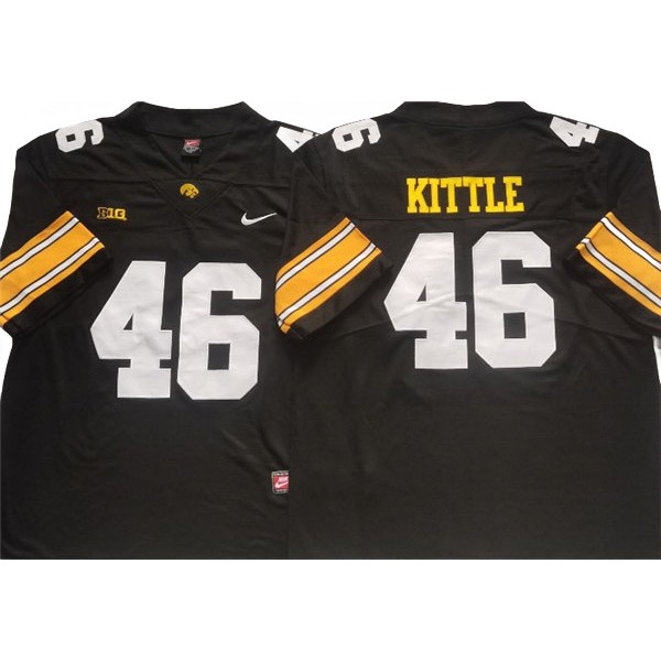 NCAA Iowa Hawkeyes #46 George Kittle Black College Football Jersey