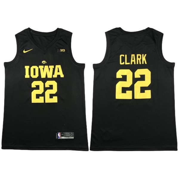 NCAA Iowa Hawkeyes #22 Caitlin Clark Black College Basketball Jersey