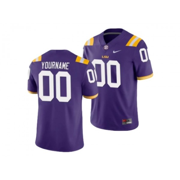 LSU Tigers #00 Purple Football Custom Jersey