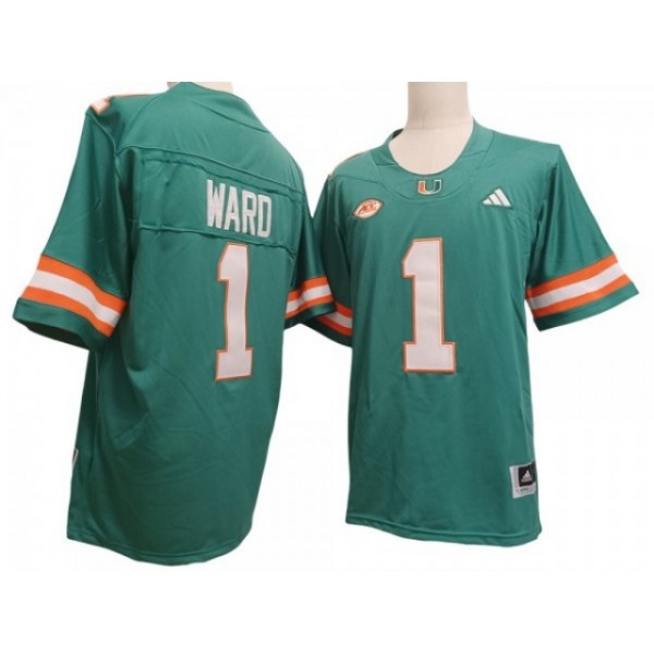 NCAA Miami Hurricanes #1 Cameron Ward Green Vapor F.U.S.E. Limited Jersey