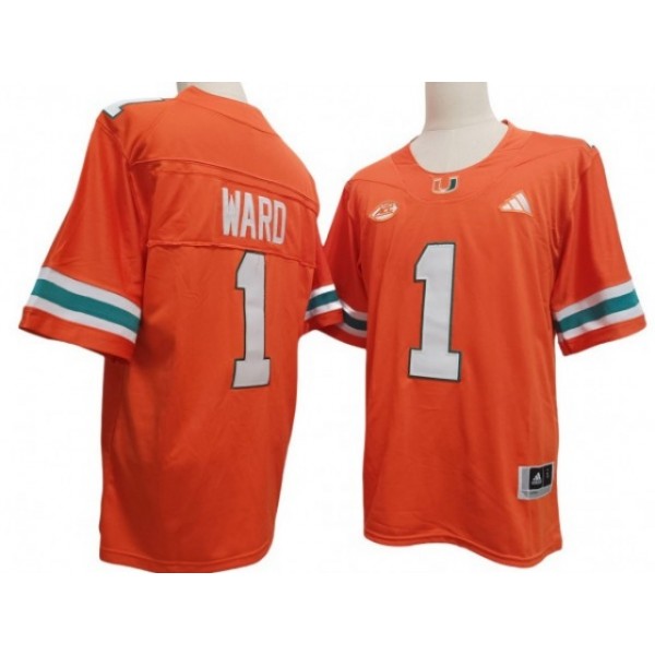 NCAA Miami Hurricanes #1 Cameron Ward Orange Vapor F.U.S.E. Limited Jersey