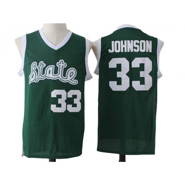 Michigan State Spartans #33 Magic Johnson Green College Basketball Jersey