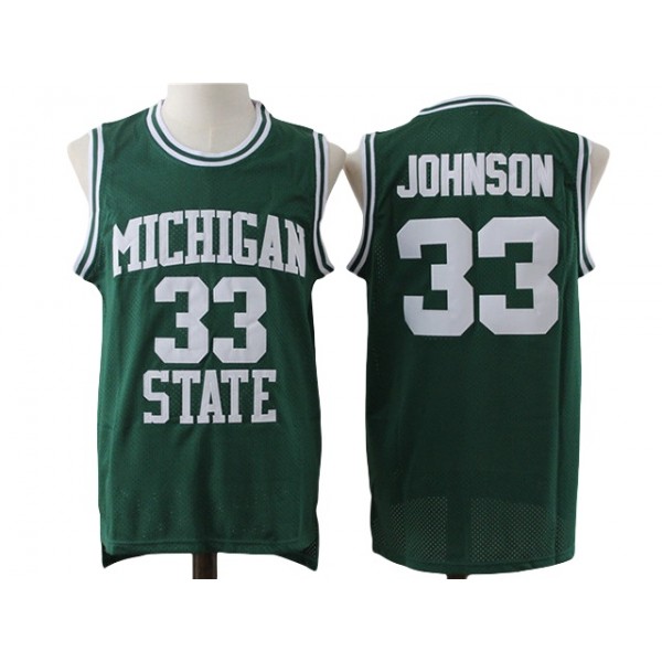 Michigan State Spartans #33 Magic Johnson Green College Basketball Jersey