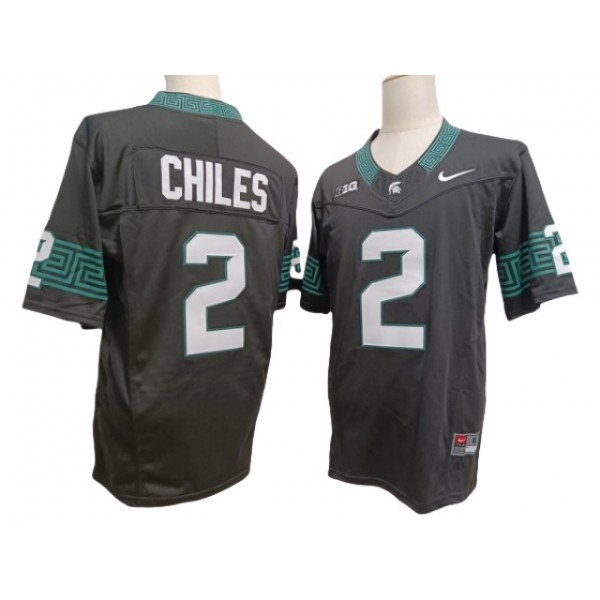 NCAA Michigan State Spartans #2 Aidan Chiles Black Vapor F.U.S.E. Limited Jersey