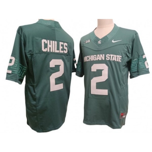 NCAA Michigan State Spartans #2 Aidan Chiles Green Vapor F.U.S.E. Limited Jersey