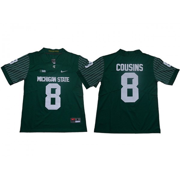 NCAA Michigan State Spartans #8 Kirk Cousins Green College Football Jersey