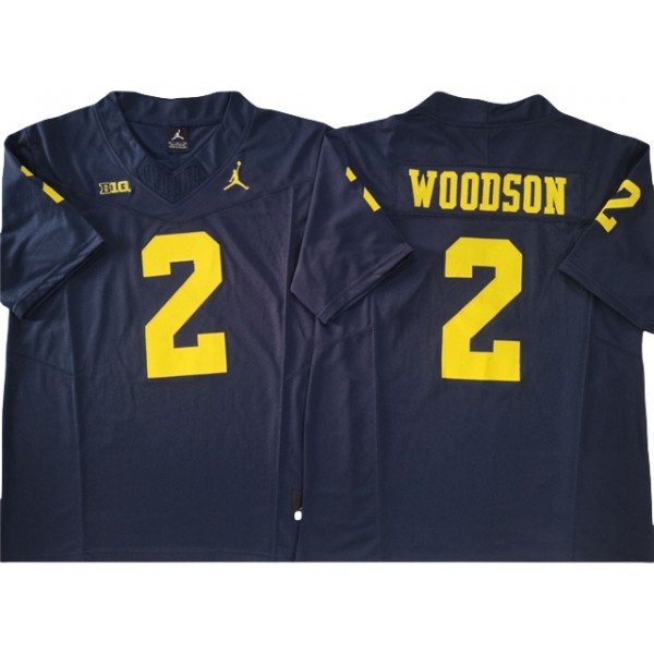 NCAA Michigan Wolverines #2 Charles Woodson Navy Vapor F.U.S.E. Limited Jersey