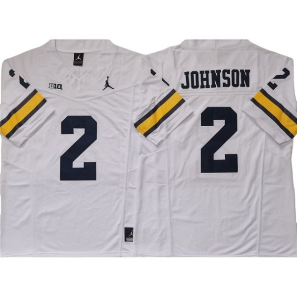 NCAA Michigan Wolverines #2 Will Johnson White College Football F.U.S.E. Limited Jersey