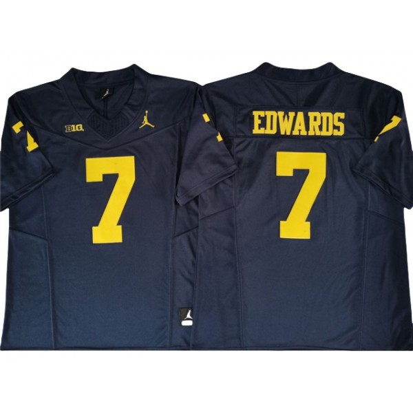 NCAA Michigan Wolverines #7 Donovan Edwards Navy Vapor F.U.S.E. Limited Jersey