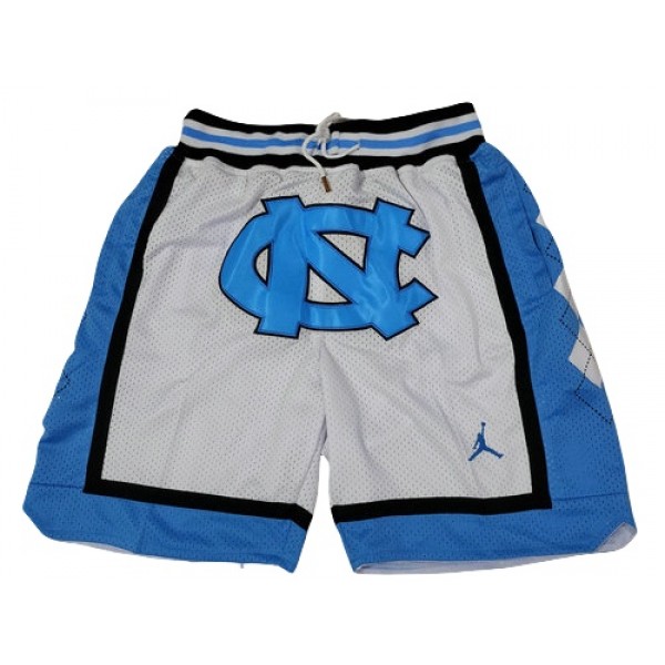 North Carolina Tar Heels Just Don White Basketball Shorts