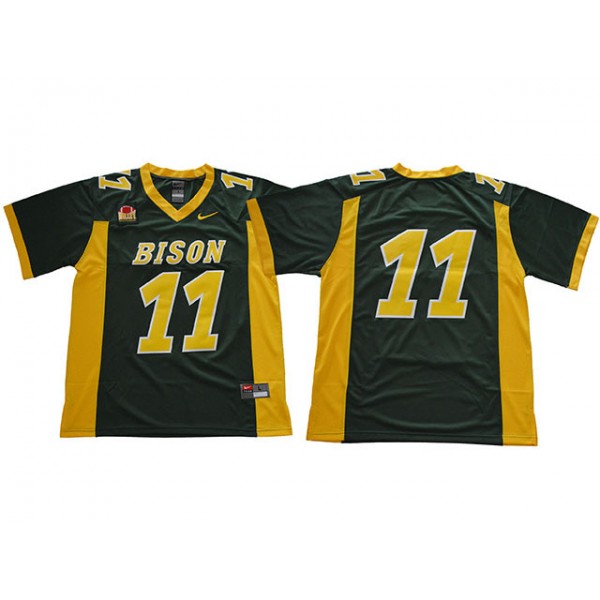 NCAA North Dakota State Bison #11 Carson Wentz Green College Football Jersey