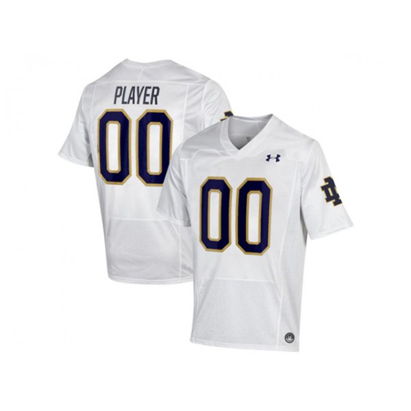 NCAA Notre Dame Fighting Irish #00 White College Football Custom Jersey