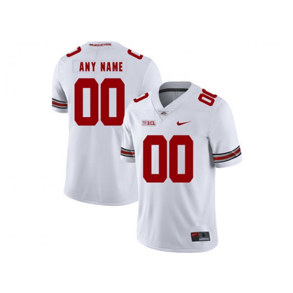 NCAA Ohio State Buckeyes #00 White College Football Custom Jersey