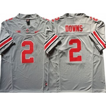 NCAA Ohio State Buckeyes #2 Caleb Downs Gray Vapor F.U.S.E. Limited Jersey