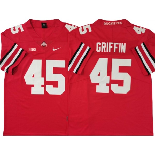 NCAA Ohio State Buckeyes #45 Archie Griffin Red College Football Jersey