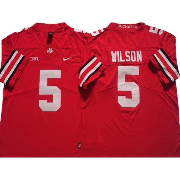 NCAA Ohio State Buckeyes #5 Garrett Wilson Red College Football Jersey