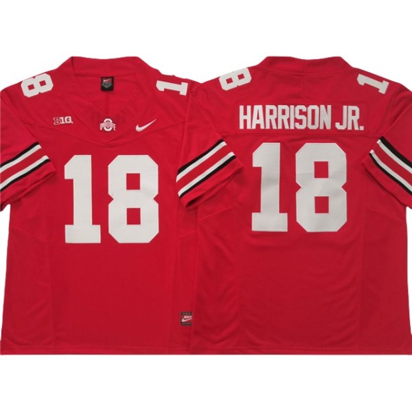 NCAA Ohio State Buckeyes #18 Marvin Harrison Jr. Red College Football F.U.S.E. Limited Jersey