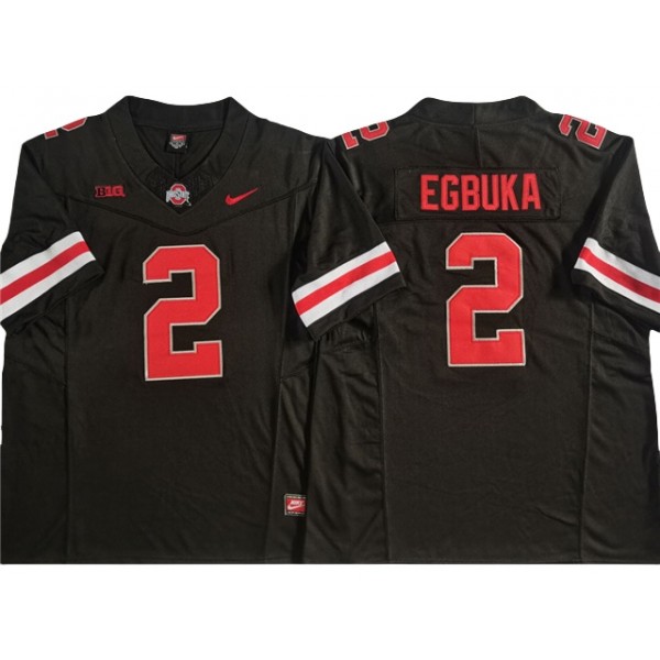 NCAA Ohio State Buckeyes #2 Emeka Egbuka Black College Football F.U.S.E. Limited Jersey