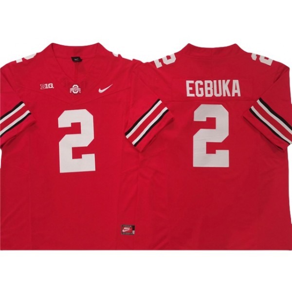 NCAA Ohio State Buckeyes #2 Emeka Egbuka Red College Football F.U.S.E. Limited Jersey