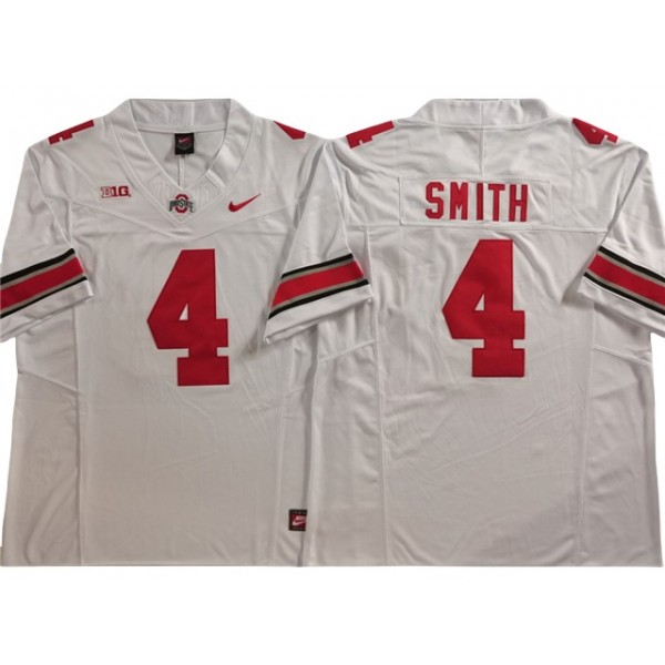 NCAA Ohio State Buckeyes #4 Jeremiah Smith White College Football F.U.S.E. Limited Jersey