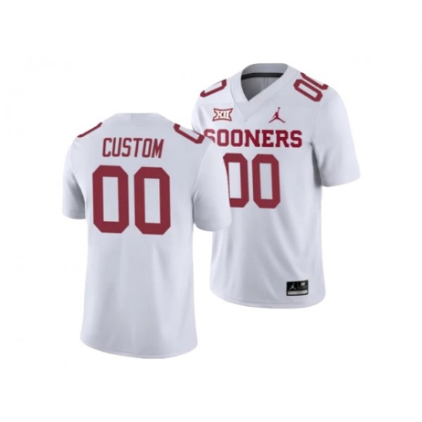 NCAA Oklahoma Sooners #00 White College Football Custom Jersey