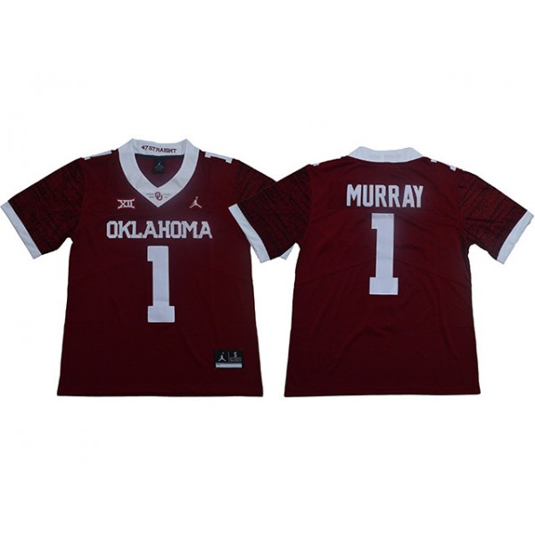 NCAA Oklahoma Sooners #1 Kyler Murray Red College Football Alternate Jersey