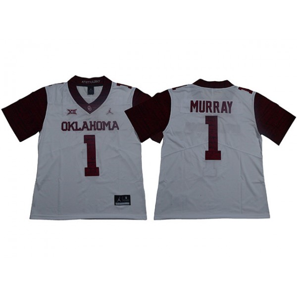 NCAA Oklahoma Sooners #1 Kyler Murray Cream College Football Alternate Jersey