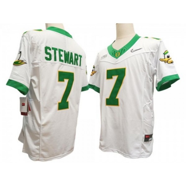 NCAA Oregon Ducks #7 Evan Stewart White Vapor F.U.S.E. Limited Jersey