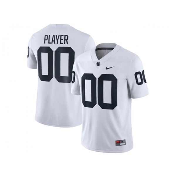 NCAA Penn State Nittany Lions #00 White College Football Custom Jersey