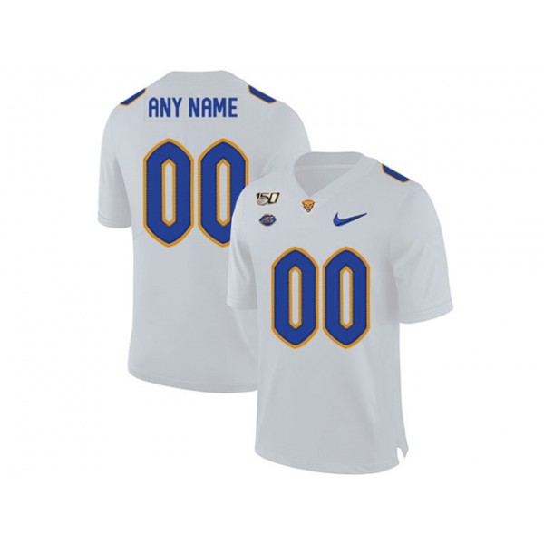 Pittsburgh Panthers #00 White College Football Custom Jersey