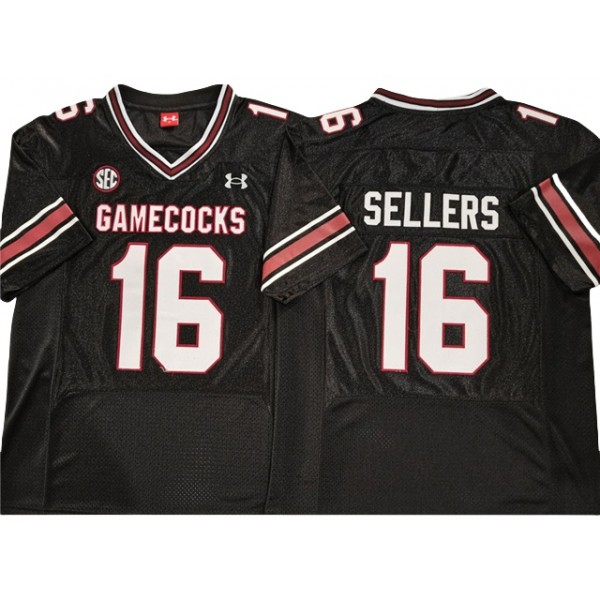 NCAA South Carolina Gamecocks #16 LaNorris Sellers Black College Football Jersey