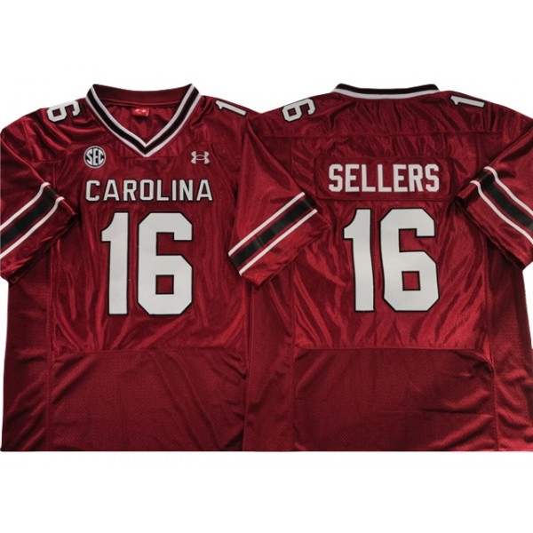 NCAA South Carolina Gamecocks #16 LaNorris Sellers Red College Football Jersey