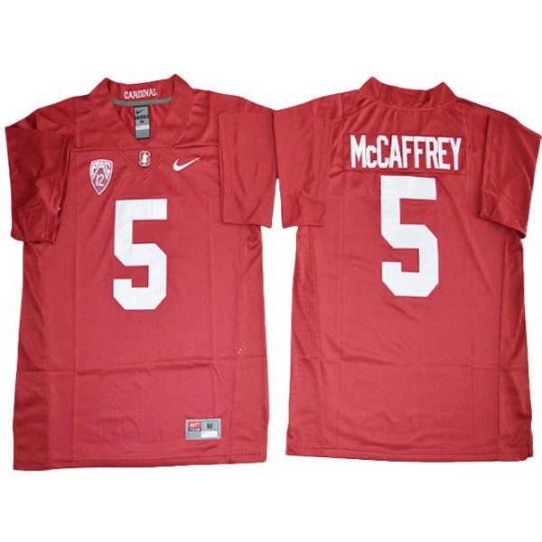 Stanford Cardinals #5 Christian McCaffrey Red College Football Jersey