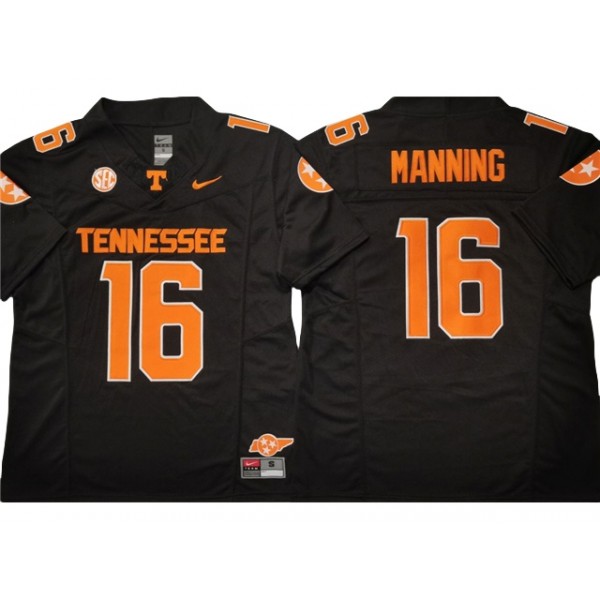 Tennessee Volunteers #16 Peyton Manning Black College Football F.U.S.E. Limited Jersey