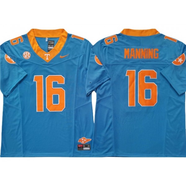 Tennessee Volunteers #16 Peyton Manning Blue College Football F.U.S.E. Limited Jersey