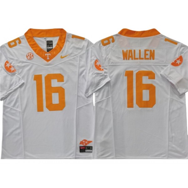 NCAA Tennessee Volunteers #16 Morgan Wallen White College Football F.U.S.E. Limited Jersey