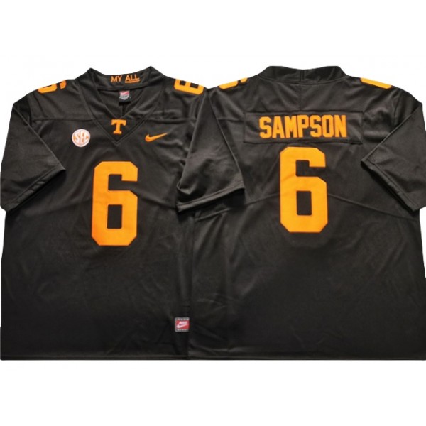 Tennessee Volunteers #6 Dylan Sampson Black College Football Jersey