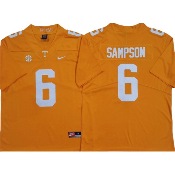 Tennessee Volunteers #6 Dylan Sampson Orange College Football Jersey