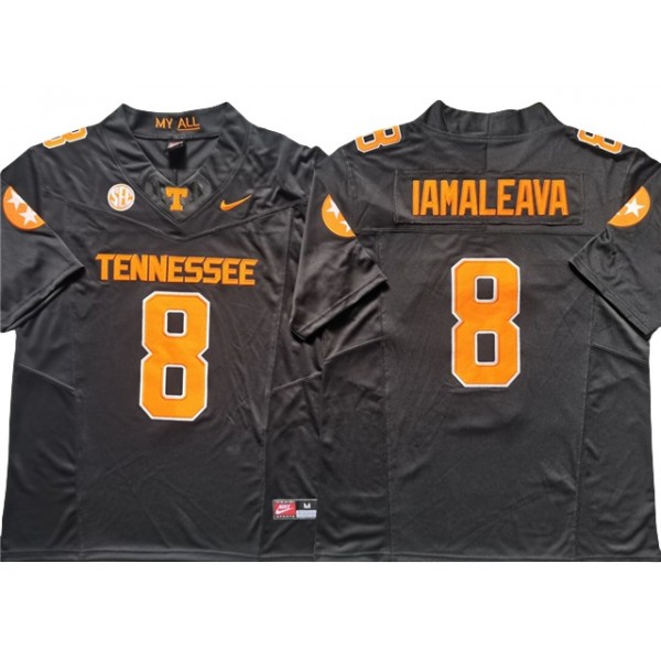 Tennessee Volunteers #8 Nico Iamaleava Dark Grey College Football F.U.S.E. Limited Jersey