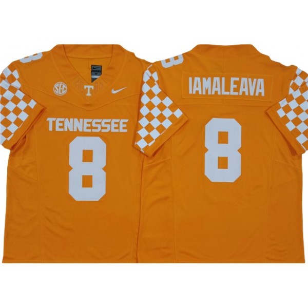 NCAA Tennessee Volunteers #8 Nico Iamaleava Orange/White College Football F.U.S.E. Limited Jersey