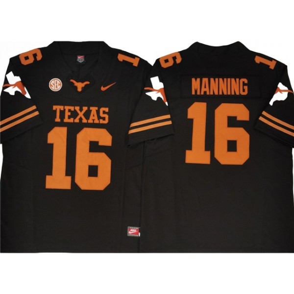 NCAA Texas Longhorns #16 Arch Manning Black College Football F.U.S.E. Limited Jersey